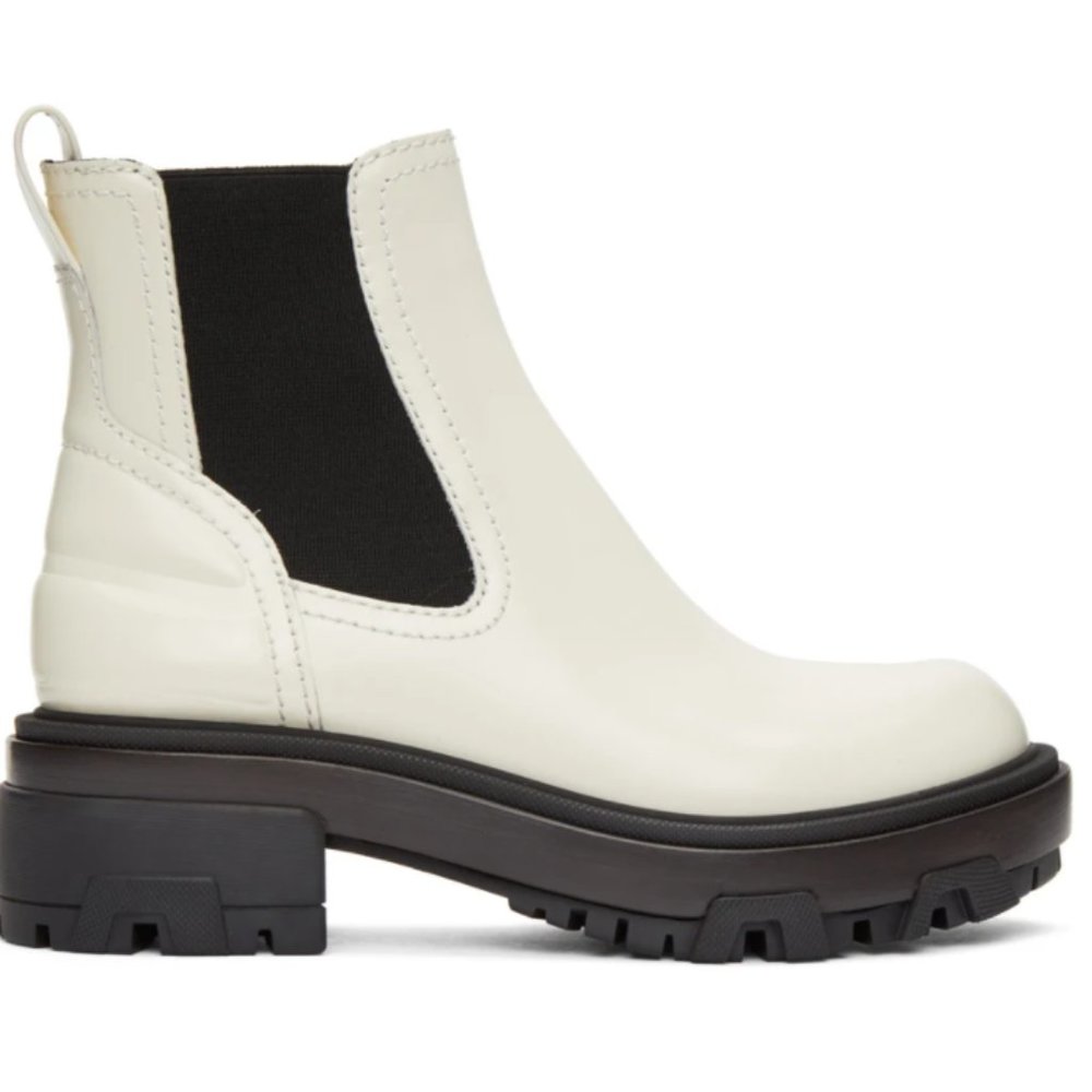Rag & Bone Shaye Boot - Off White Leather